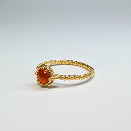 5R97 Silver(K18) Ring (Carnelian)