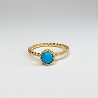 5R101 Silver(K18) Ring (Turquoise)