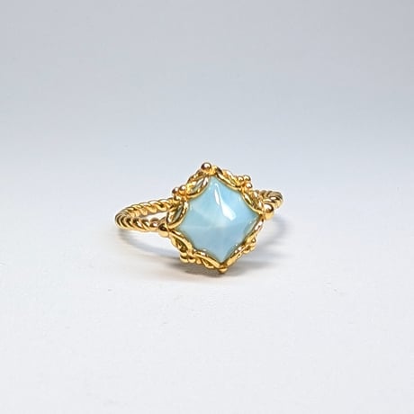 5R93 Silver(K18) Ring (Larimar)