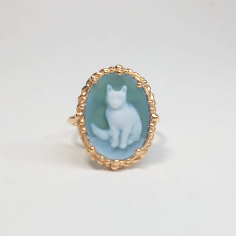 4R51 Silver(K18) Ring (Cameo/Agate)