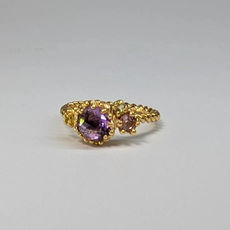 5R53 Silver(K18) Ring (Amethyst)