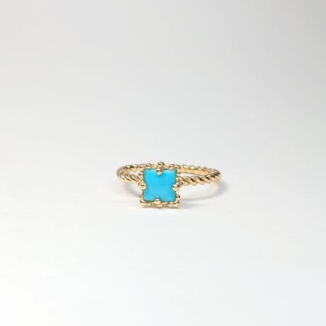 3R137 Silver(K18) Ring (Turquoise)