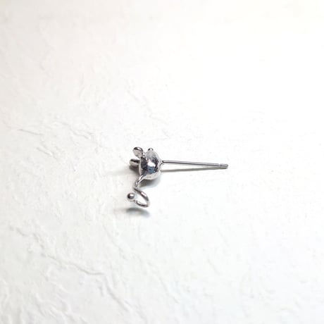 22P20 Silver(Rh) Single earring (Mouse Design)