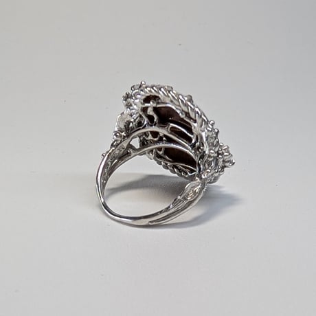 5R59 Silver(Rh) Ring (Toy Poodle Cameo)