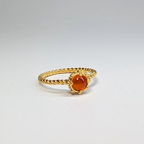 5R97 Silver(K18) Ring (Carnelian)