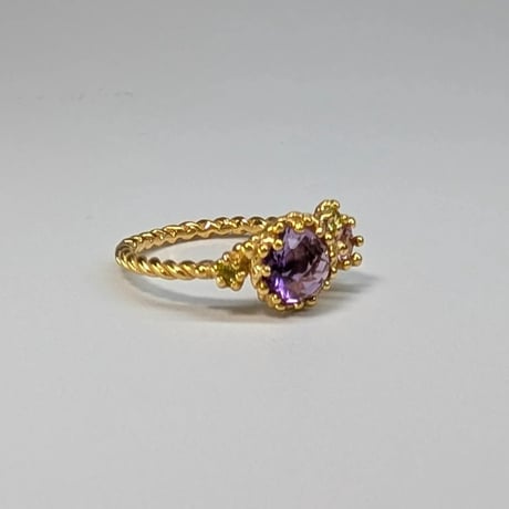 5R53 Silver(K18) Ring (Amethyst)