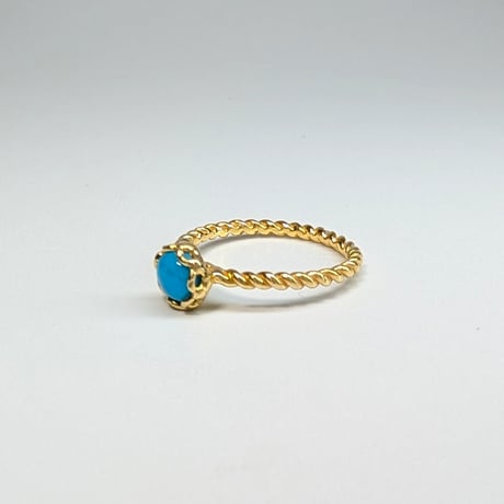 5R101 Silver(K18) Ring (Turquoise)