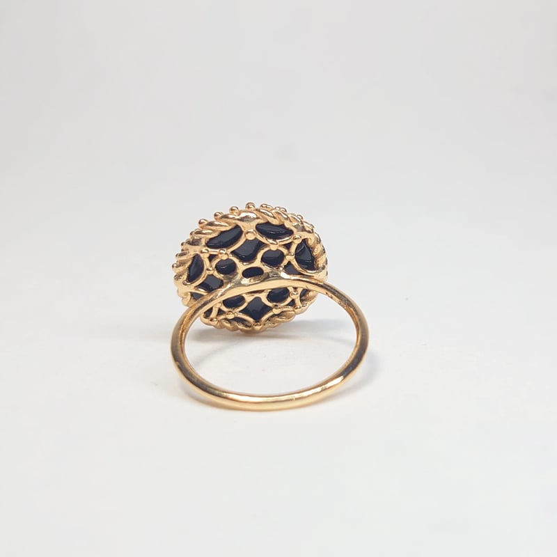 4R53 Silver(K18) Ring (Cameo/Agate) | la luce d