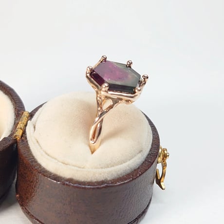 21R65 K10 Ring (Watermelon Tourmaline)