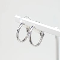 PE-FR/Rh Silver(Rh) Earrings(フープイヤリング)