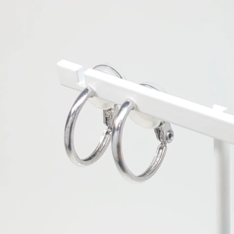 PE-FR/Rh Silver(Rh) Earrings(フープイヤリング)