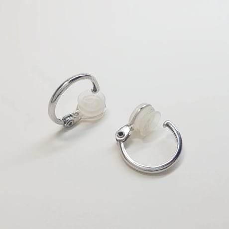 PE-FR/Rh Silver(Rh) Earrings(フープイヤリング)