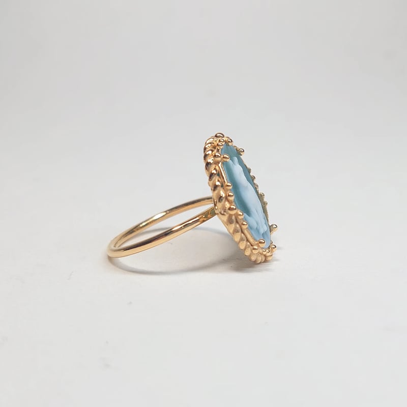 4R51 Silver(K18) Ring (Cameo/Agate) | la luce d 4R51 Silver(K18) Ring (Cameo/Agate) | la luce d
