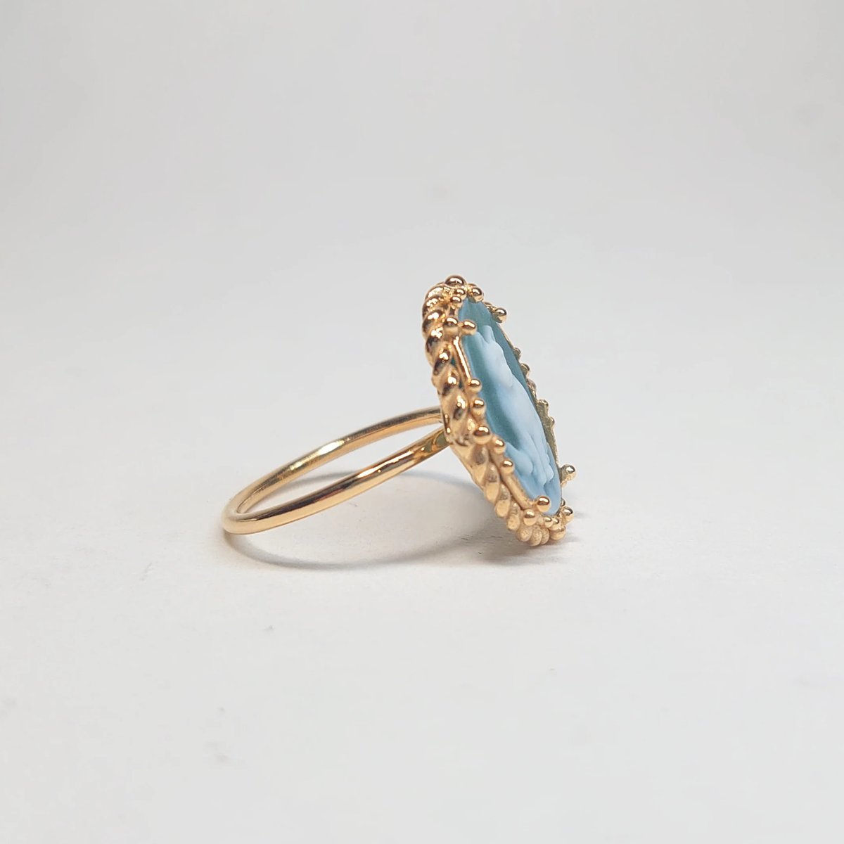 4R51 Silver(K18) Ring (Cameo/Agate) | la luce d 4R51 Silver(K18) Ring (Cameo/Agate) | la luce d
