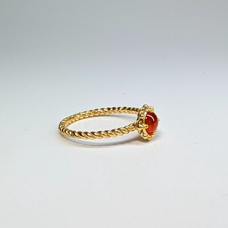5R97 Silver(K18) Ring (Carnelian)