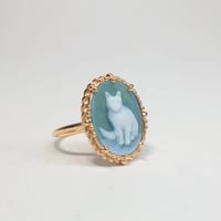 4R51 Silver(K18) Ring (Cameo/Agate)