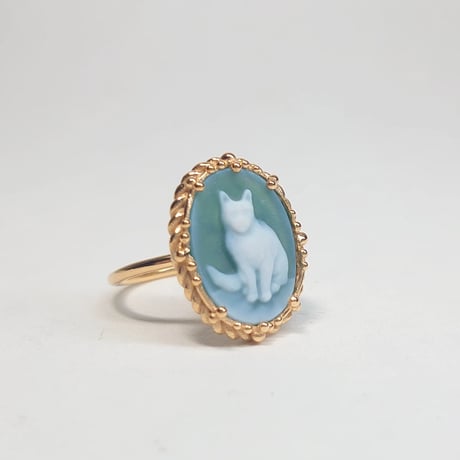 4R51 Silver(K18) Ring (Cameo/Agate)