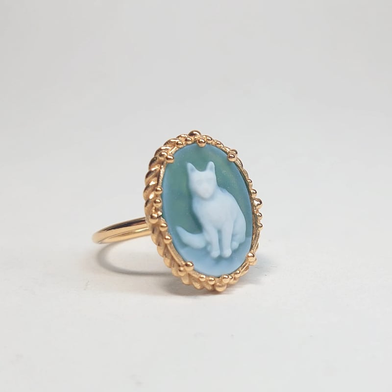 4R51 Silver(K18) Ring (Cameo/Agate) | la luce d 4R51 Silver(K18) Ring (Cameo/Agate) | la luce d