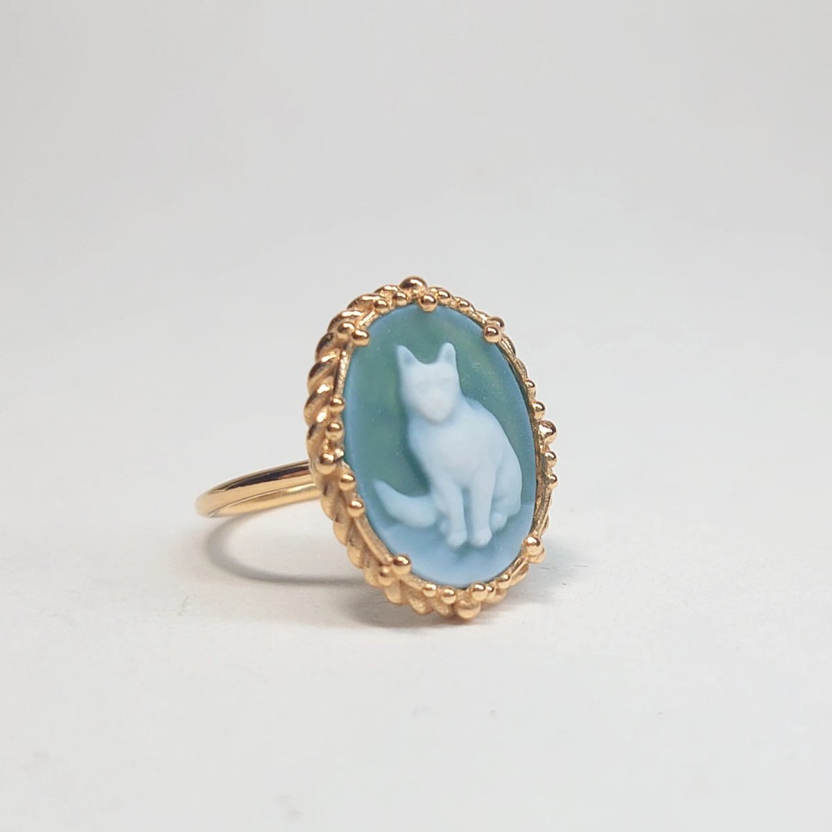 4R51 Silver(K18) Ring (Cameo/Agate) | la luce d 4R51 Silver(K18) Ring (Cameo/Agate) | la luce d