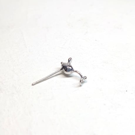 22P20 Silver(Rh) Single earring (Mouse Design)
