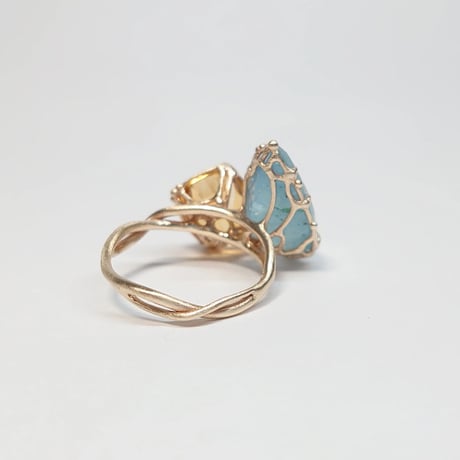 4R77 K10 Ring (Aquamarine&Citrine)