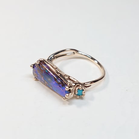 21R83 K10 Ring (Boulder Opal)