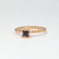 3R43 Silver(K18Gp) Ring (Onyx)