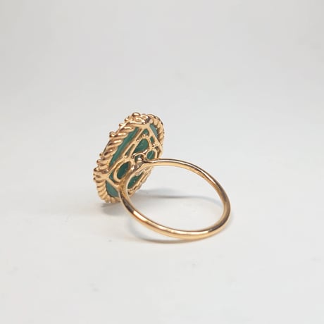 4R51 Silver(K18) Ring (Cameo/Agate)