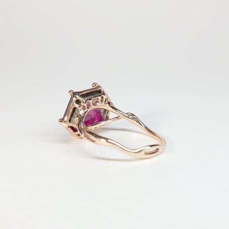 21R65 K10 Ring (Watermelon Tourmaline)