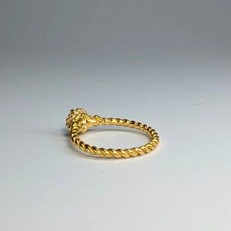 5R68 Silver(K18) Ring (Green Quartz)