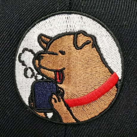 ∞Caféベースボールキャップ　クロ