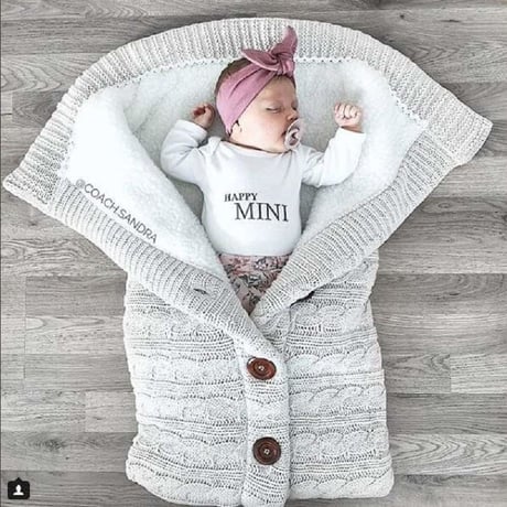 寝袋封筒冬子供 寝袋 足音 ためベビーカーニット睡眠袋新生児おくるみニットウール