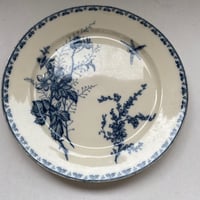 19世紀後半　サルグミンヌ  カルメン　ディナープレート　ミュールとトンボ柄