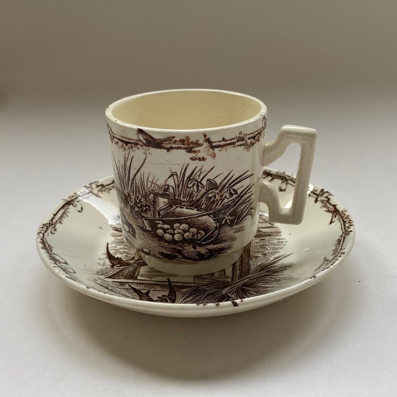 フランスアンティーク リュネヴィル窯 カップ & ソーサー ディネット