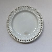 19世紀　デザート・プレート　パニエ　アジュレ　白い陶器　1-2
