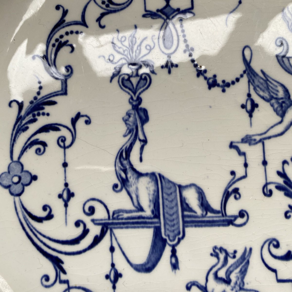 ヴィエイヤーボルドー ムスティエ ディナープレート E フランスアンティーク食器 ヴィエイヤーボルドー ムスティエ ディナープレート Fフランス