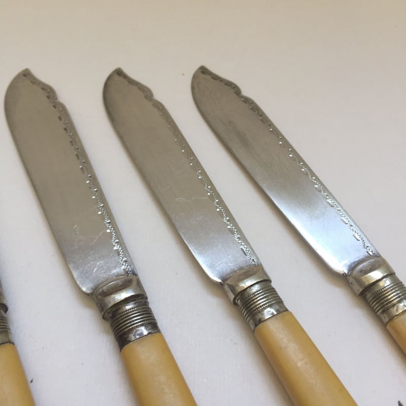 1900年 ヒリアード&トーマソン シルバープレート 魚用ナイフと 1900年 ヒリアード&トーマソン シルバープレート 魚用ナイフと