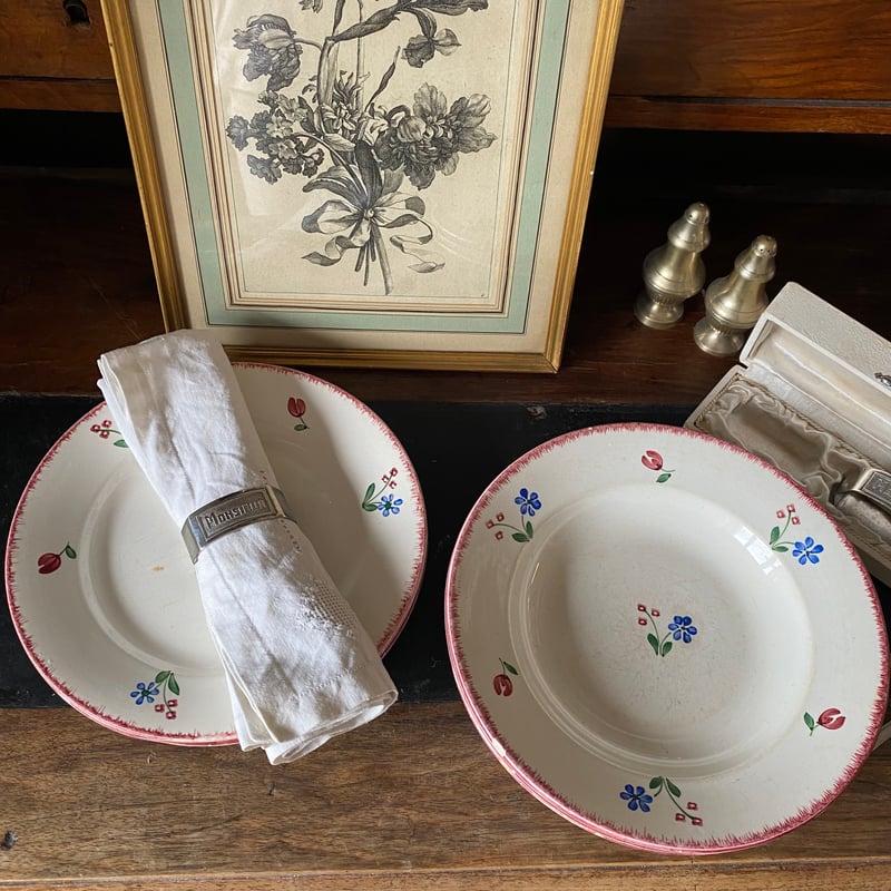 1930年代 バドンヴィレー ダニー ディナー・プレート 小花柄 Bランク 3