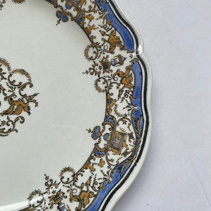 1930年代 ジアン ディナープレート ハンドペイント | campagne à