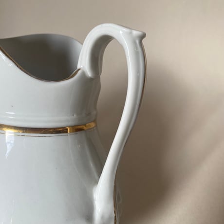 19世紀後半　リモージュ　WG ＆Cie　 ブロ　白磁にゴールドのライン