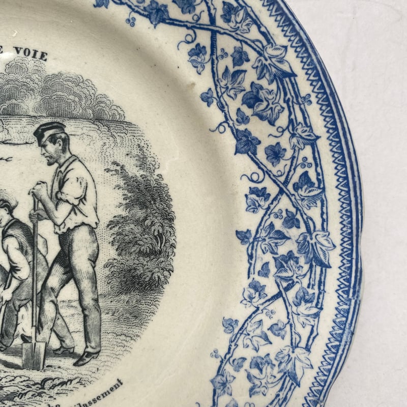 フランスアンティーク・ショワジー・ル・ロワ デザートプレート 絵皿