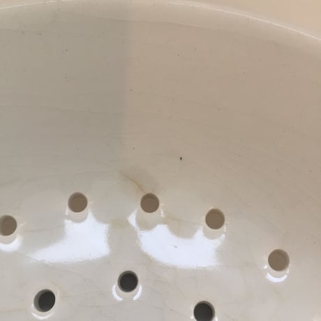 パソワール　水切り　プレート　白陶器