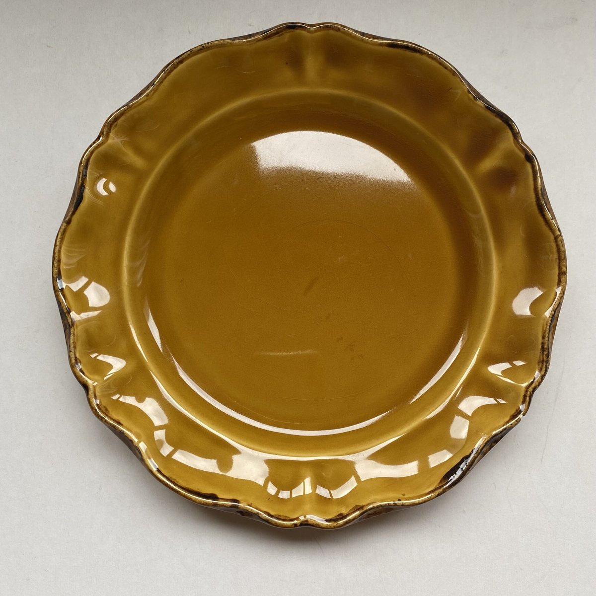 ファイアンス オート プロヴァンス はちみつ色 陶器皿 6枚 MH049