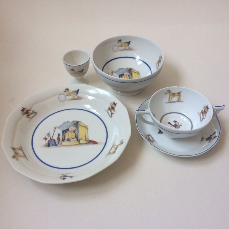 1920年代 リモージュ シャピュイ・エ・フィス 子供用食器セット  
