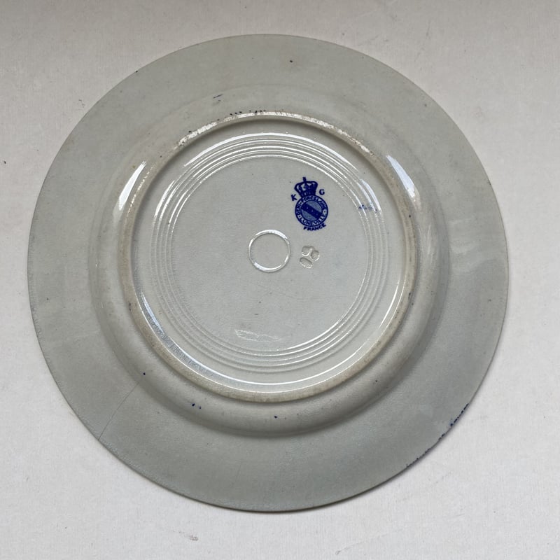 19世紀 リュネヴィル デザートプレート ブルー・ウィロー柄 1−5