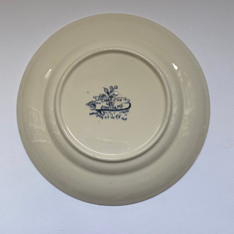 19世紀後半 ロンシャン シャルドン ディナープレート アザミ柄 1−4