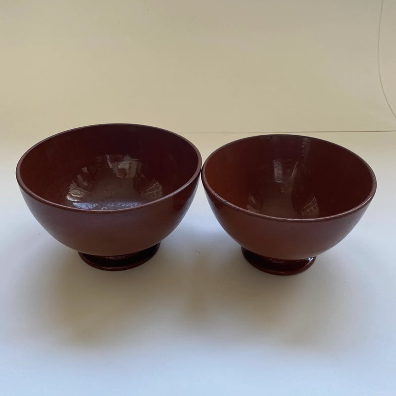 20世紀前半 カフェオレボウル マロン 2点セット | campagne à
