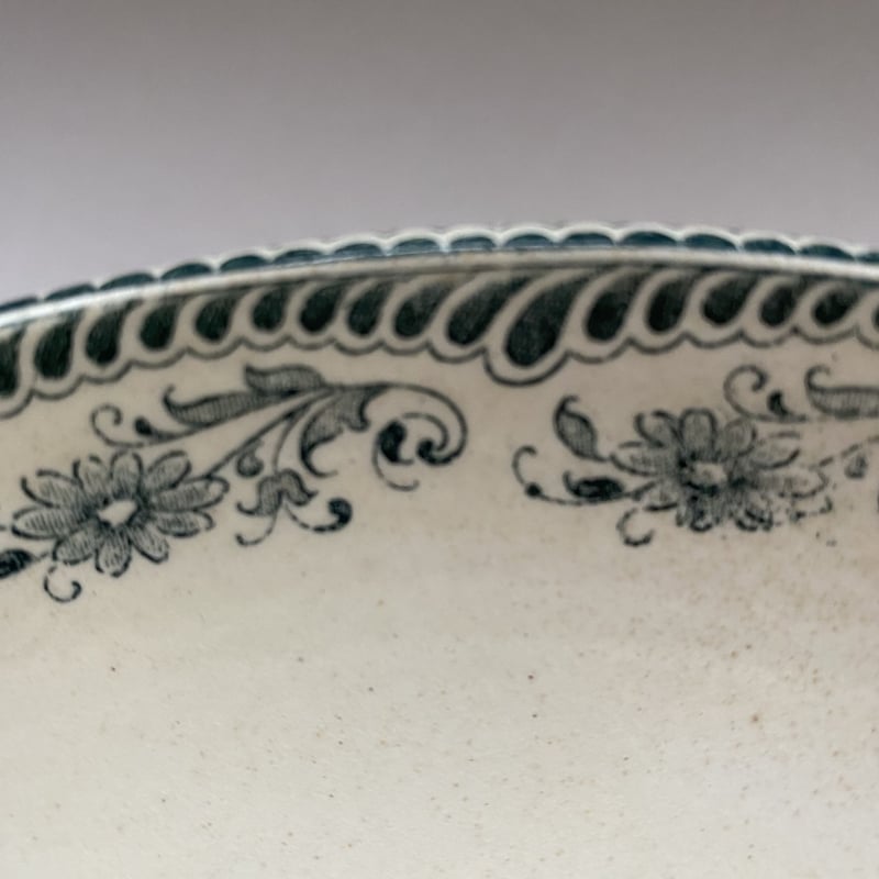 フランスアンティーク　ポワソンプレート　４５cm　19世紀　ムスティエ フランスアンティーク ポワソンプレート 45cm 19世紀 ムスティエ