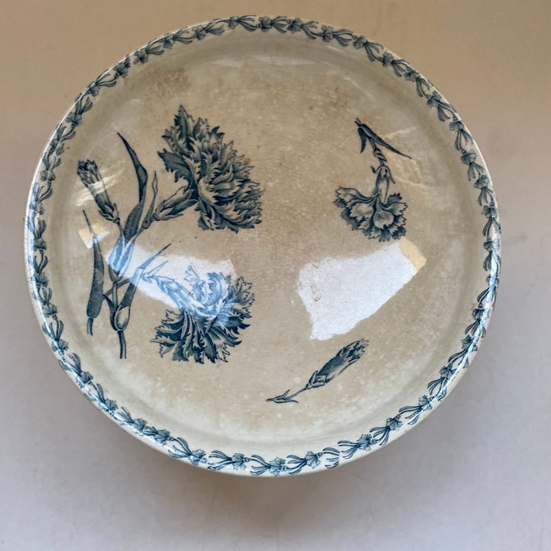 フランスアンティークリュネヴィル窯、チューリップのコンポティエ　ケーキスタンド リュネヴィル “Réverbère “ コンポティエ コンポート皿 フランス