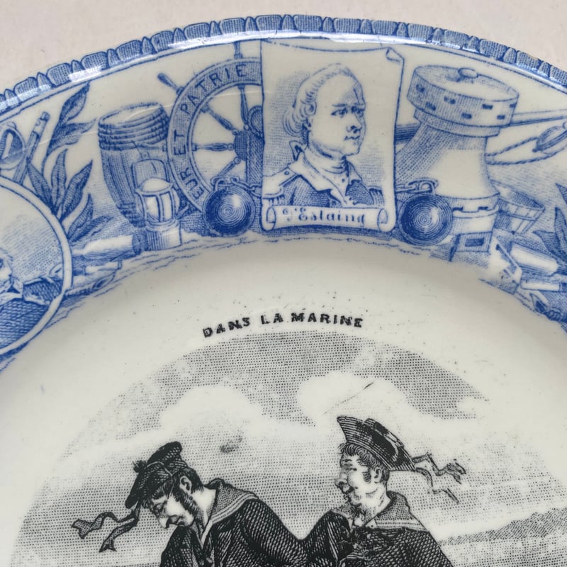 19世紀後半 リュネヴィル ラ・マリン おしゃべりなお皿 デザート